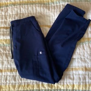 XS Yola figs scrub pants in navy blue